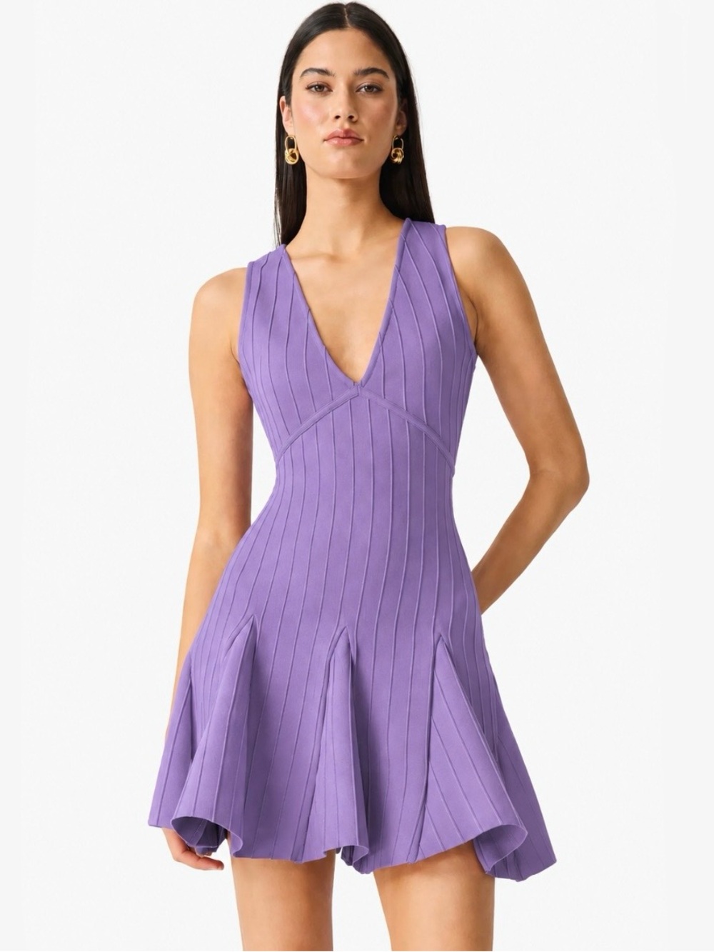 Elliatt Marla V Neck Mini Dress (purple) • msrp $228
